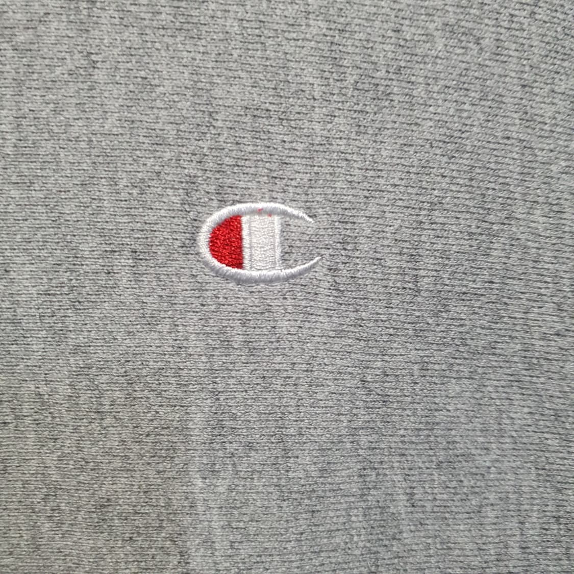 챔피온 기모 로고  회색 후드티   상품이미지3