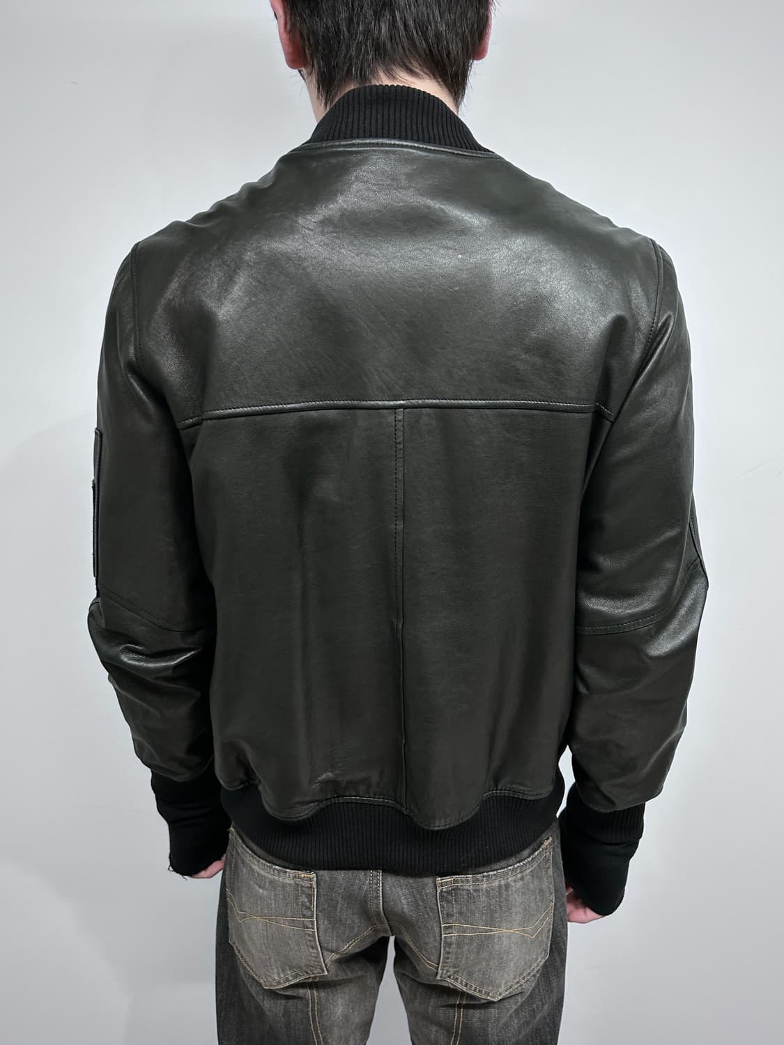 이탈리안 싱글 봄버 램스킨 자켓 상품이미지4