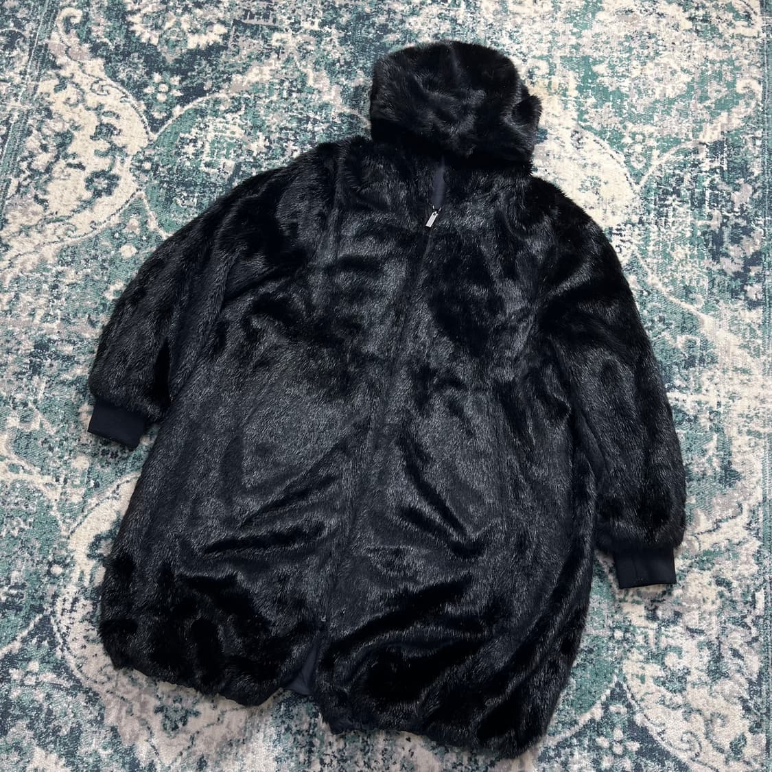 DKNY 도나카란뉴욕 페이크 퍼 양면 코트 패딩 자켓(S) 상품이미지1