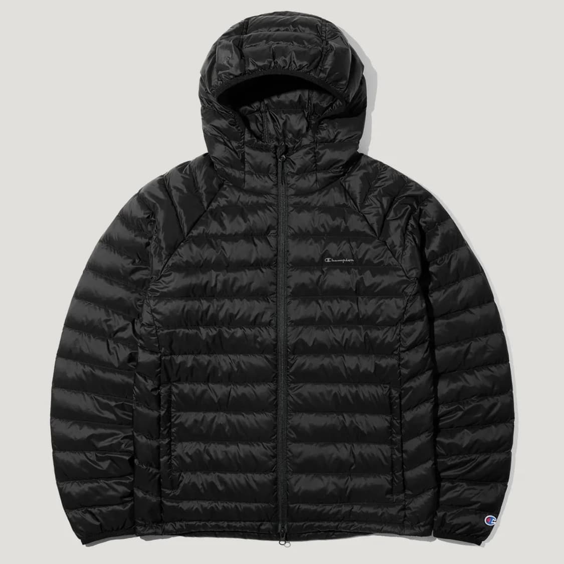챔피온 후디드 라이트 다운 자켓 블랙 상품이미지1