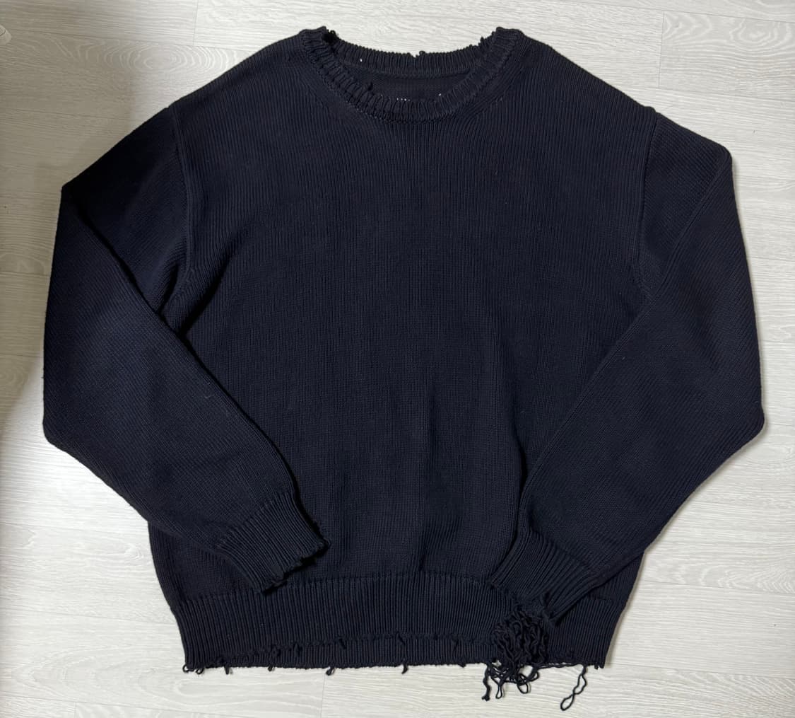 마르지엘라 19FW 디스트로이드 니트 네이비 (XL) 상품이미지1