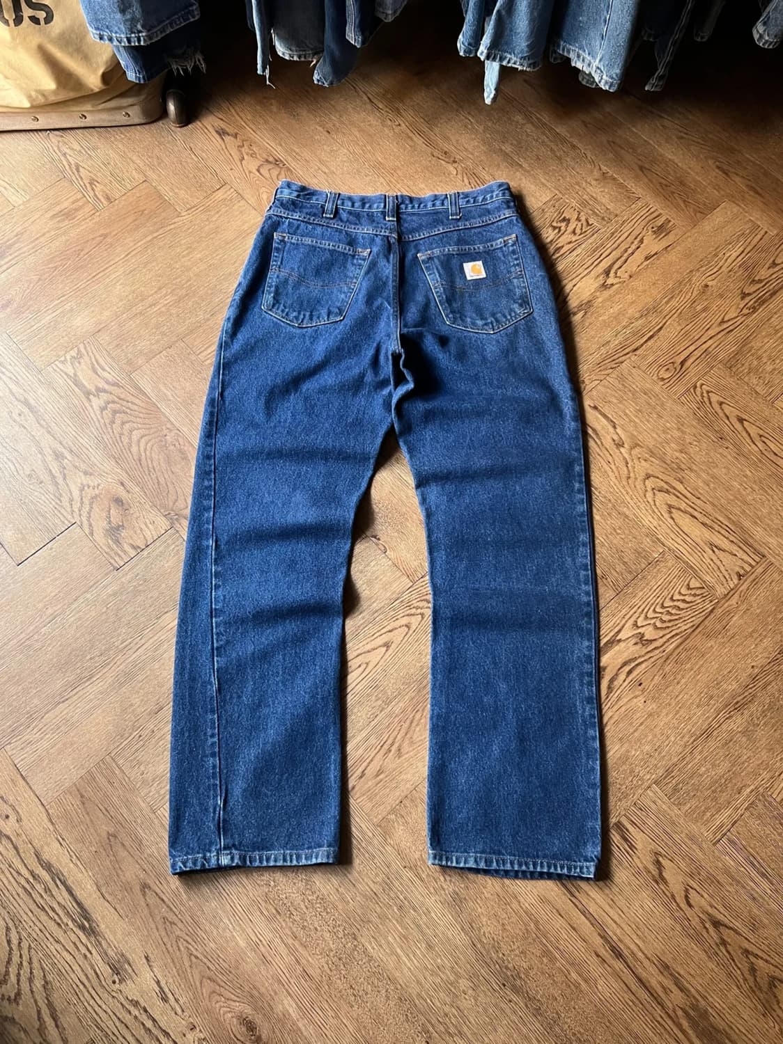 [32]칼하트 USA 빈티지 워싱 진청 워크 데님 팬츠 상품이미지1