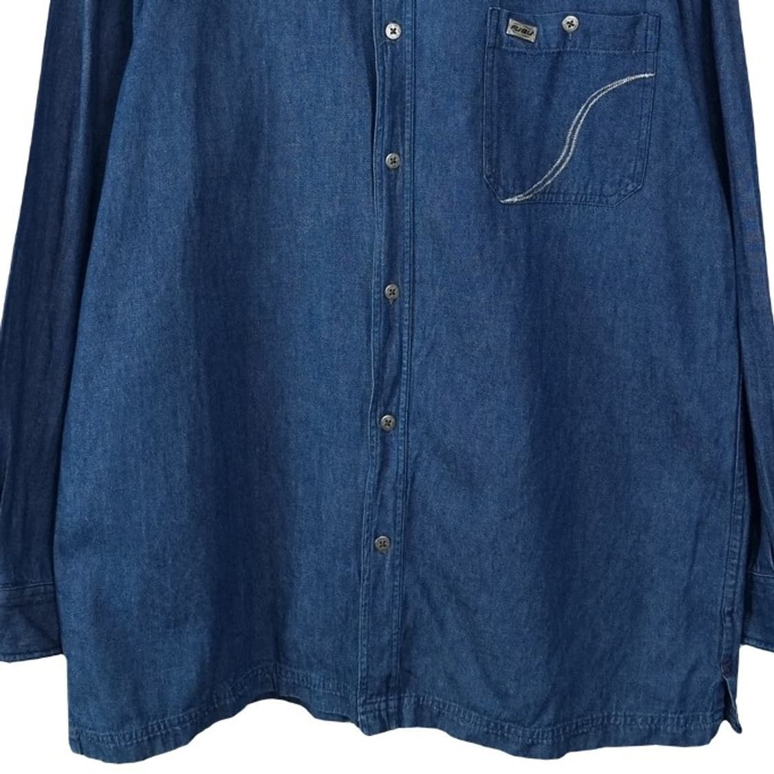 [푸부] 올드스쿨 빈티지 오버핏 데님 셔츠 M20024 상품이미지5