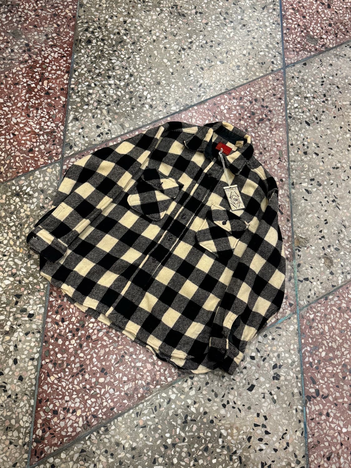 70s Sears Kings Road 울 플란넬 셔츠 (XL) 상품이미지2