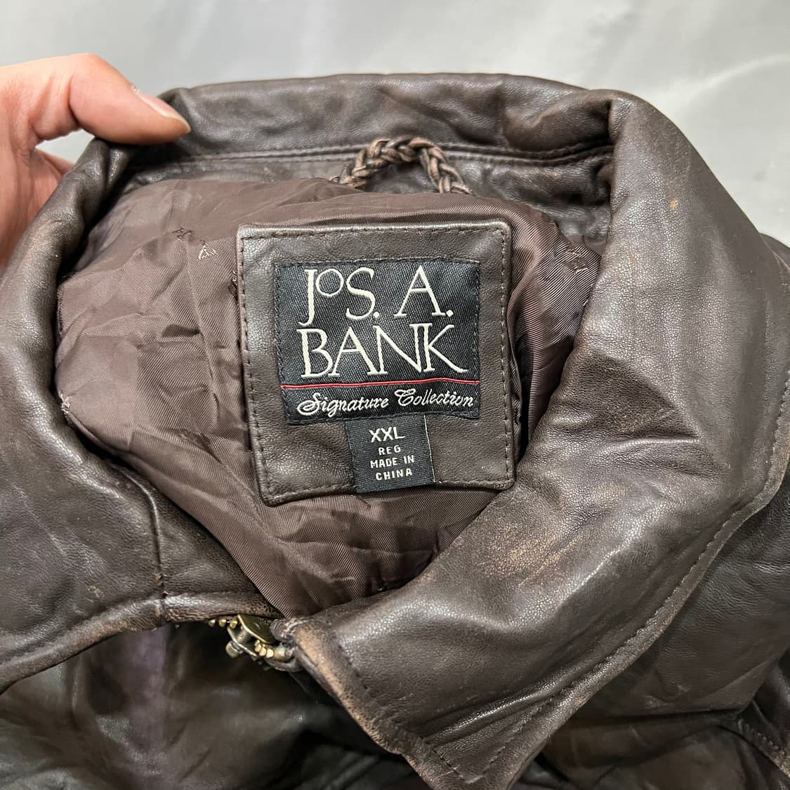 조스에이뱅크 레더 카라 자켓 y15017 상품이미지7