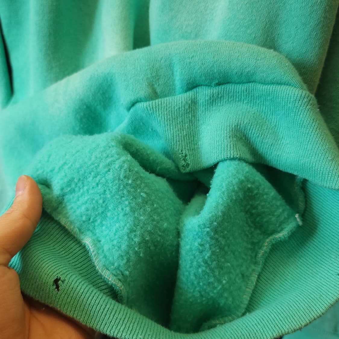 90s Tultex 빈티지 스웻셔츠 플레인 스웻셔츠 썬페이딩 민트 L 상품이미지8