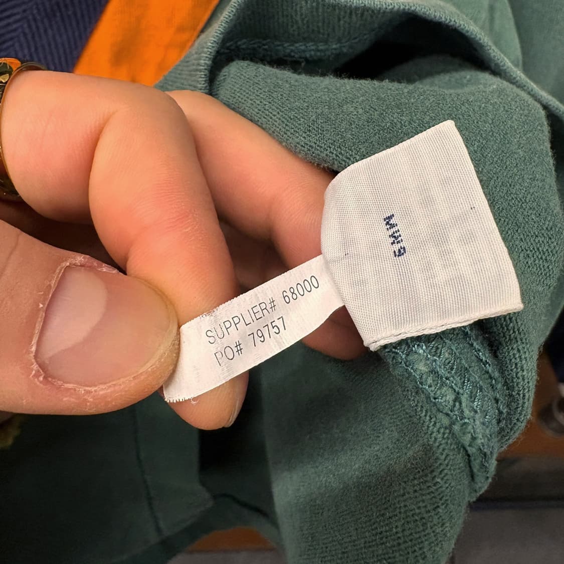 90s 폴로 랄프로렌 골프클럽 자수 빅V패치 헤비코튼 럭비셔츠 N605 상품이미지10