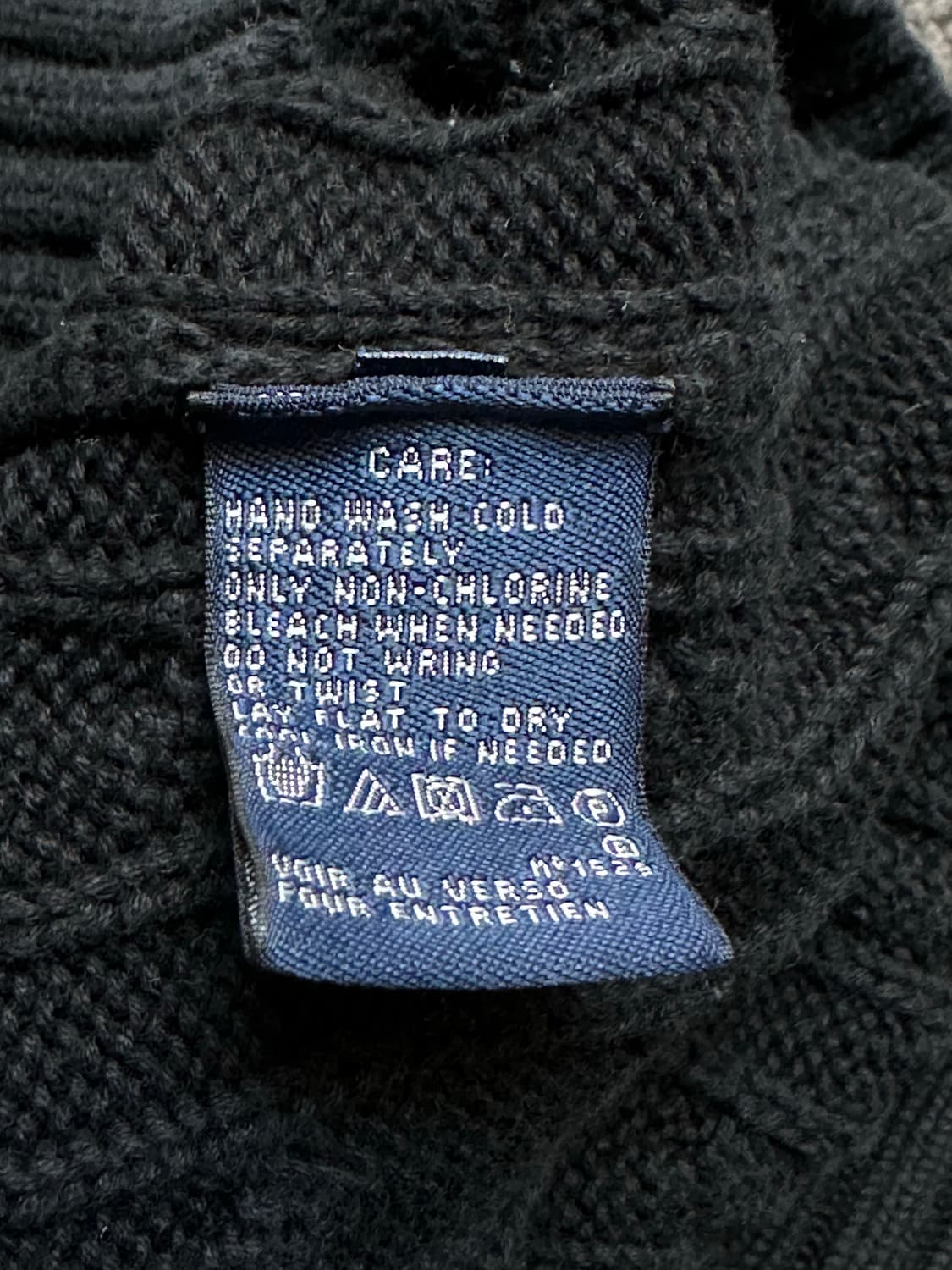 폴로 랄프로렌 스포츠 블랙 꽈배기 터틀넥 니트 XL 상품이미지4