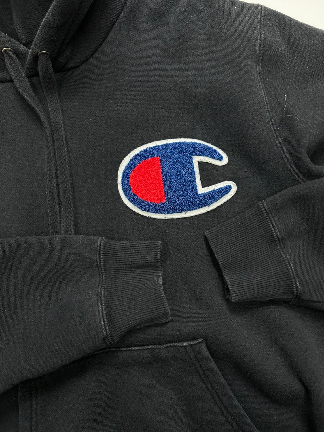 챔피온 블랙 빅C로고 후드티 L 상품이미지6