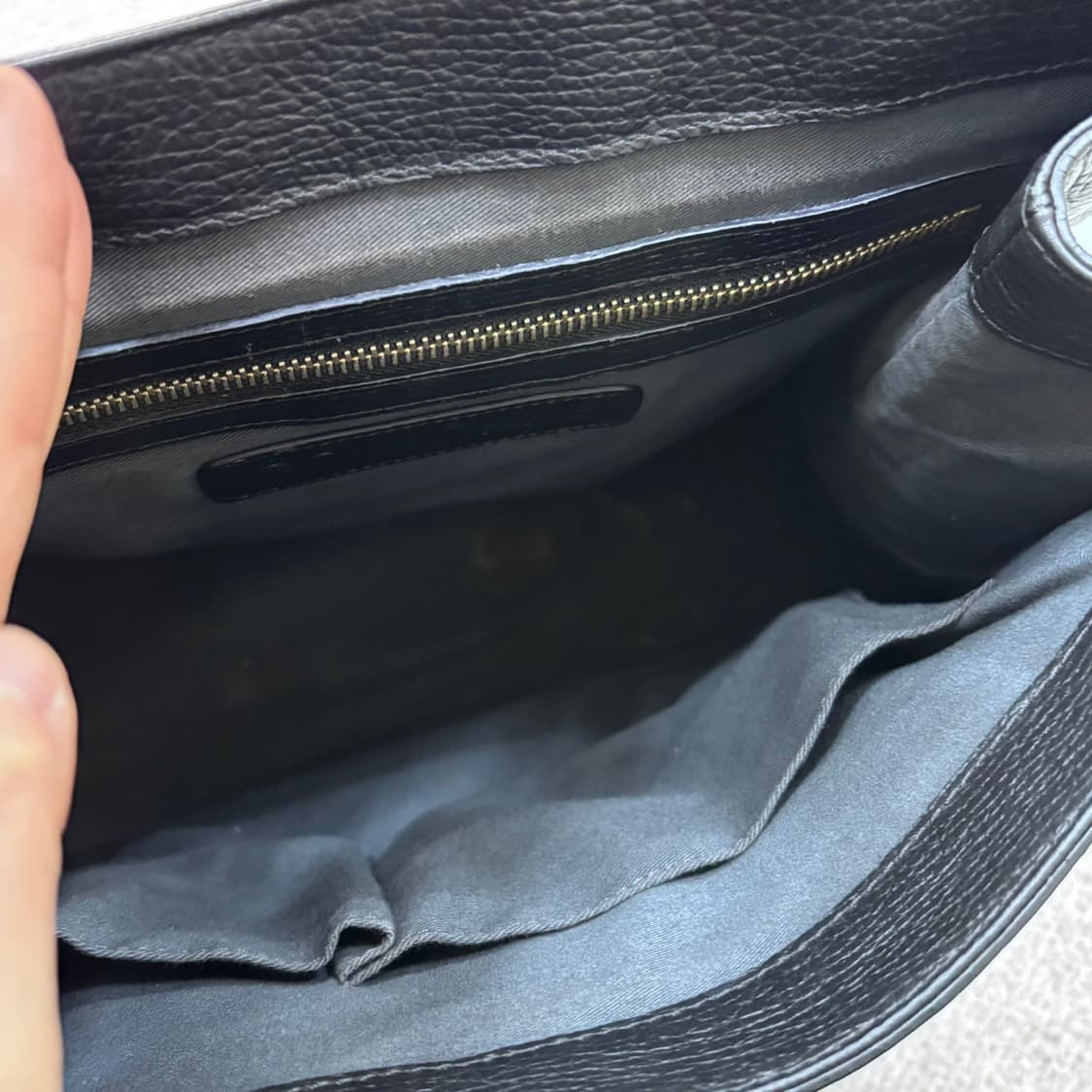 F 빈티지 클래식 블랙 가죽 백팩 0409E 상품이미지3