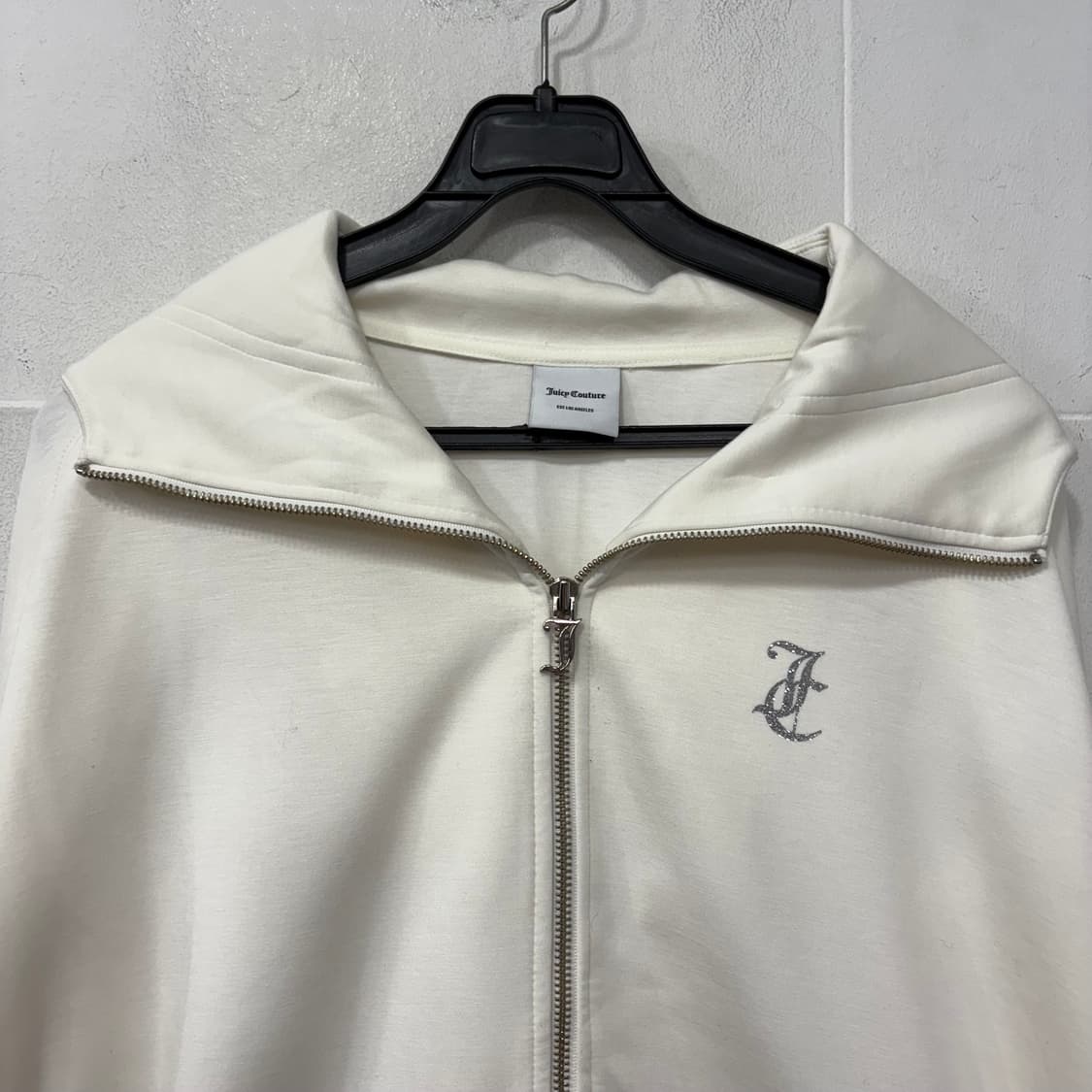 쥬시꾸뛰르 화이트 글리터 후드집업 상품이미지2