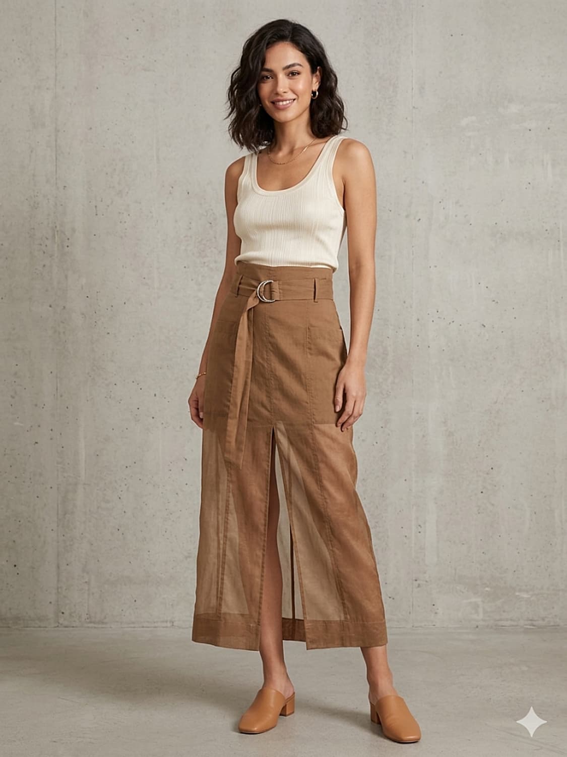 여) 브루넬로쿠치넬리 시어 롱 스커트  상품이미지1