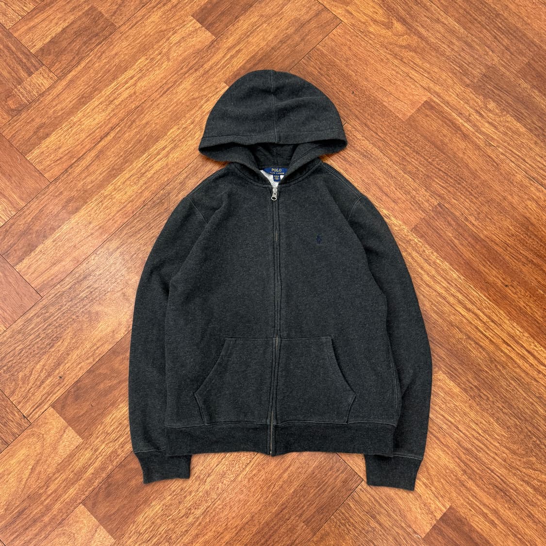 90 폴로 랄프로렌 차콜 후드 집업  상품이미지1
