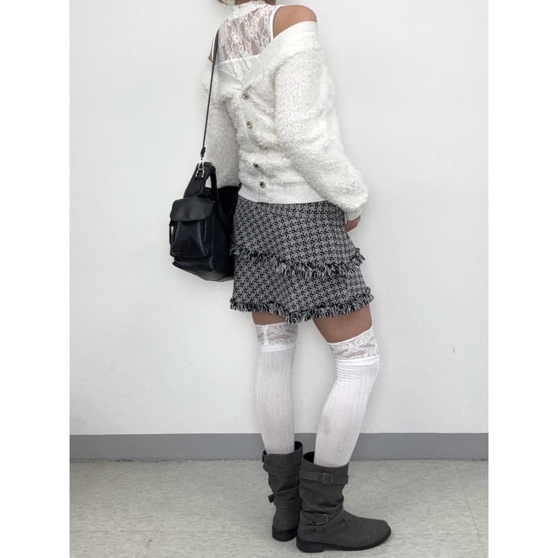 빈티지 오프숄더 니트 상품이미지4