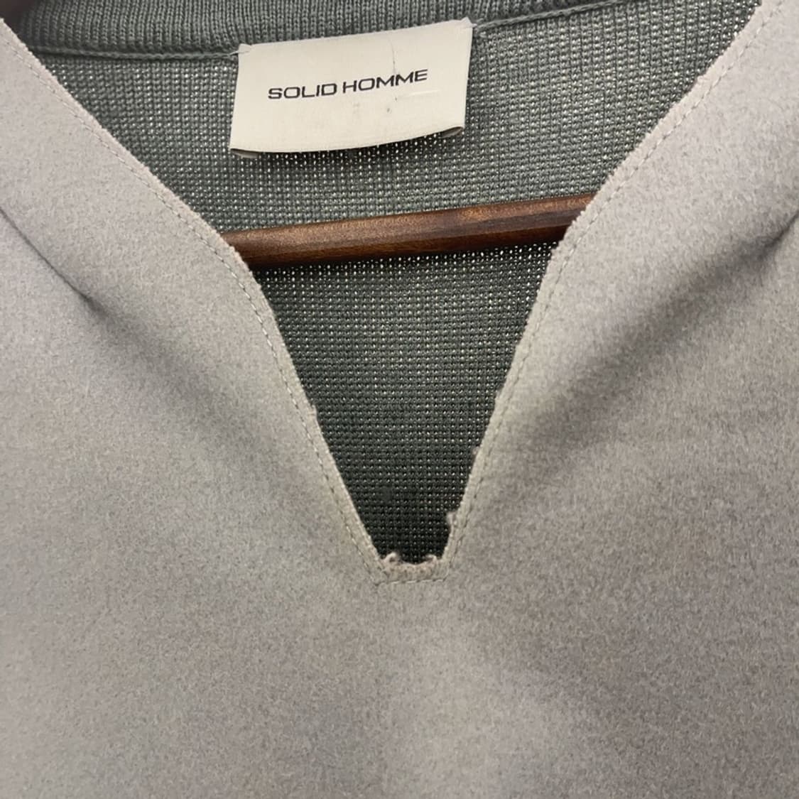 솔리드옴므 한섬 모던시크 울캐시미어 펠트 니트 맨투맨 50 C09267 상품이미지9