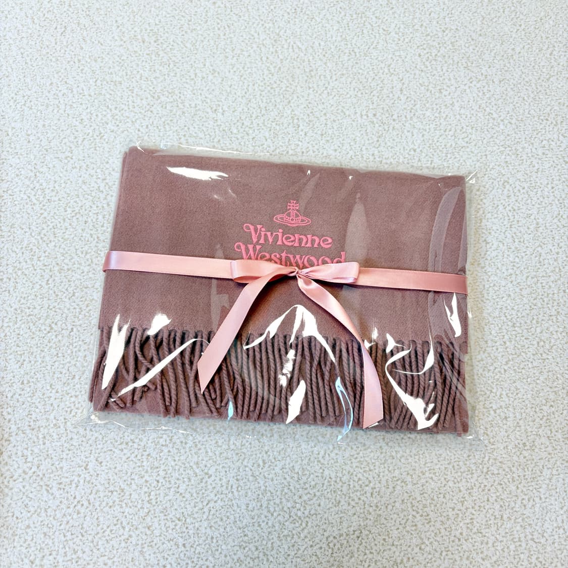 비비안웨스트우드 핑크 울 머플러 상품이미지1