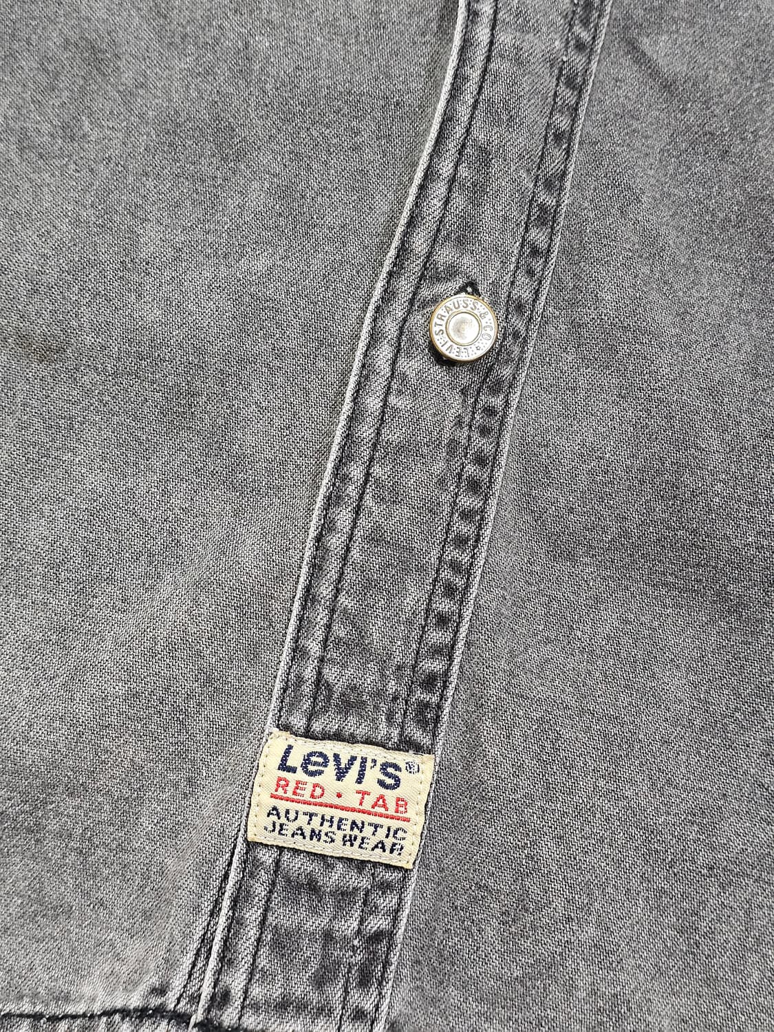 [L] 리바이스 그레이 데님 웨스턴 스냅 셔츠 상품이미지5