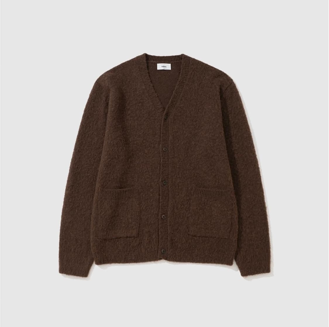 마이라이브러리 315 헤어리 알파카 가디건 브라운 m 상품이미지1
