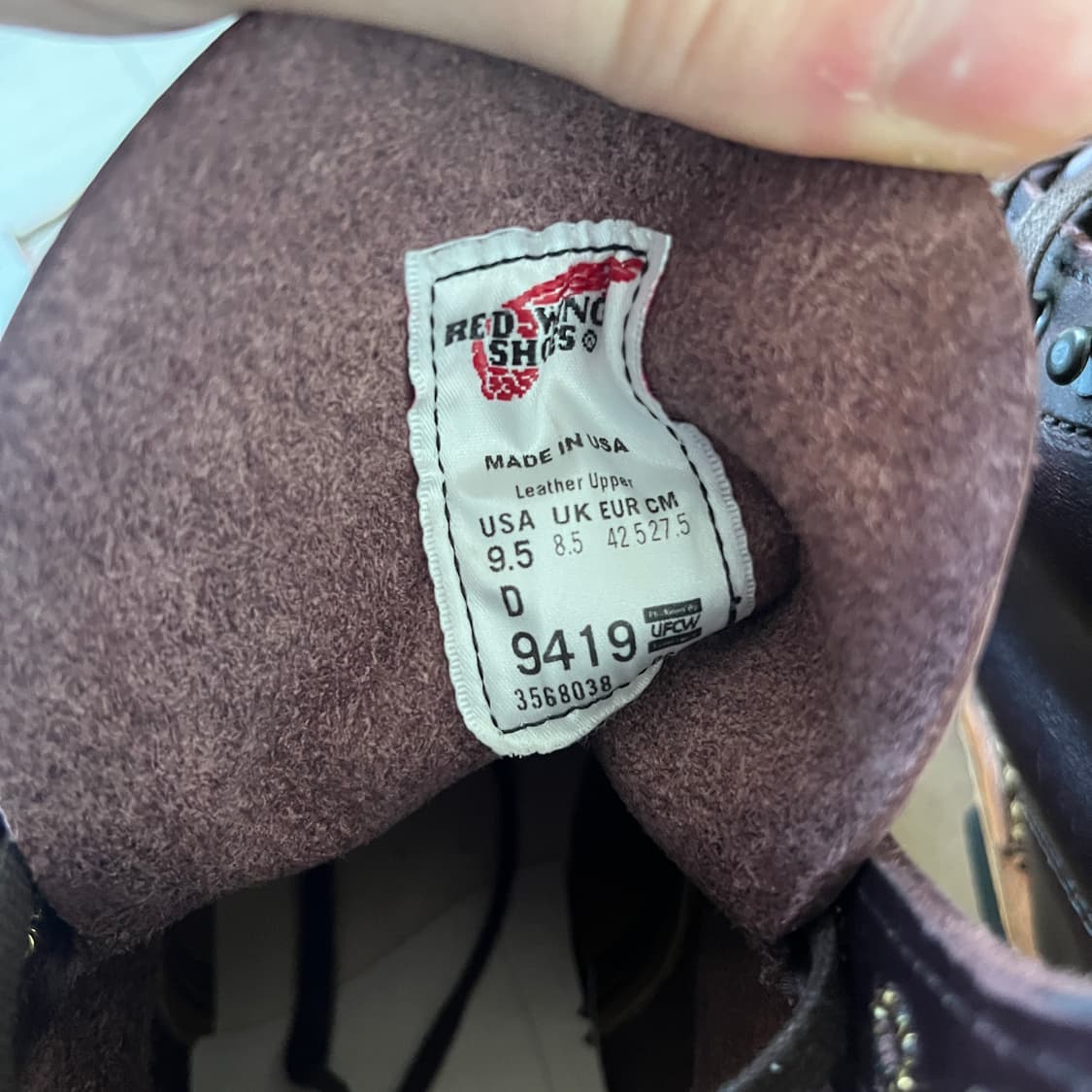 새제품)레드윙 9419 9.5d 상품이미지4