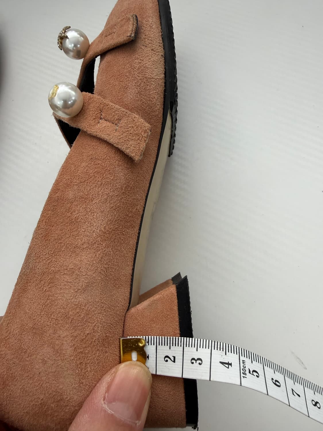 정품) 랑방 한섬 스웨이드 펄 장식 플랫 구두 240 상품이미지9