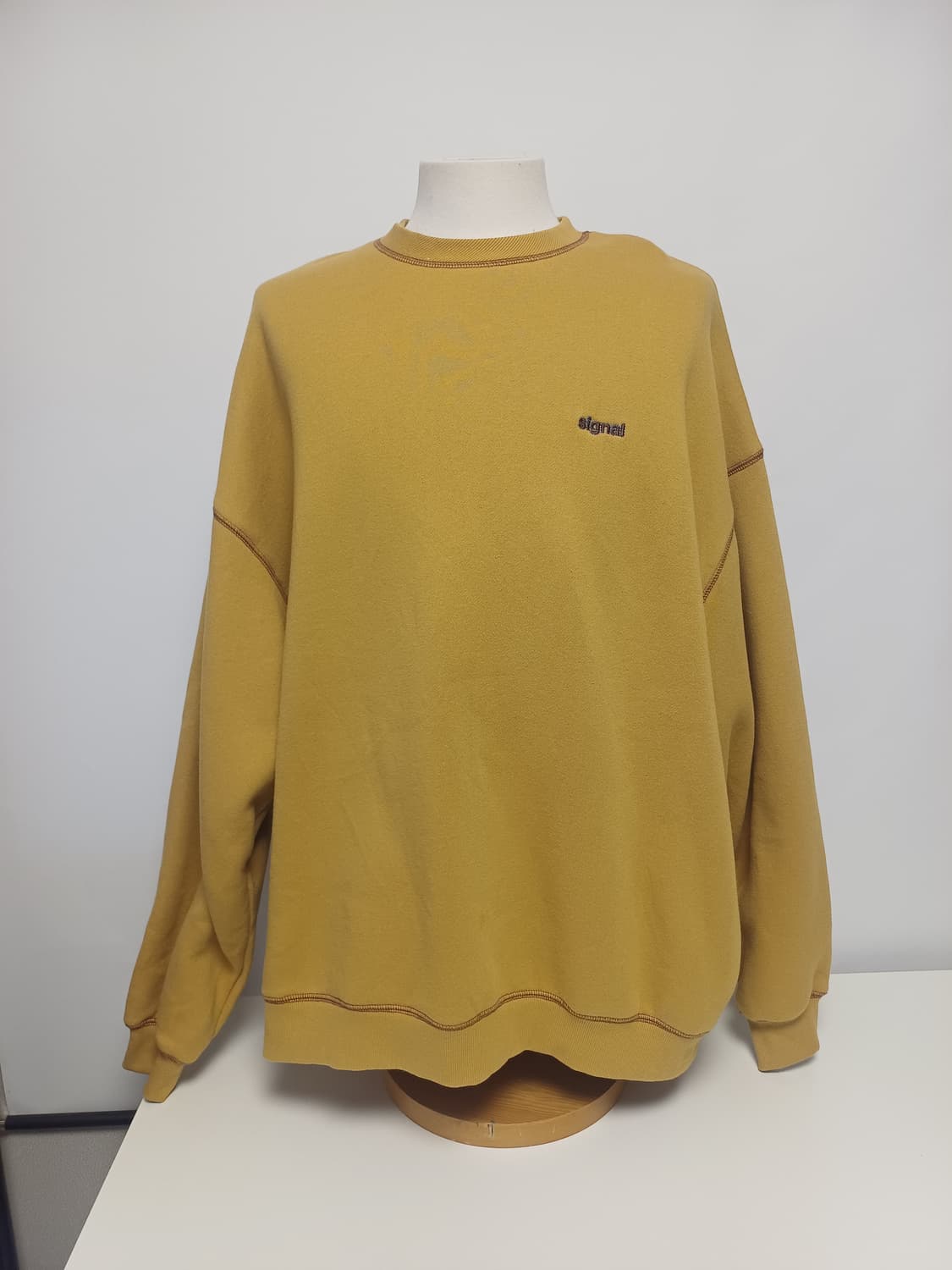 [L]SIGNALSPORTS 시그널스포츠 스티치로고 기모맨투맨 / 일본판 상품이미지1