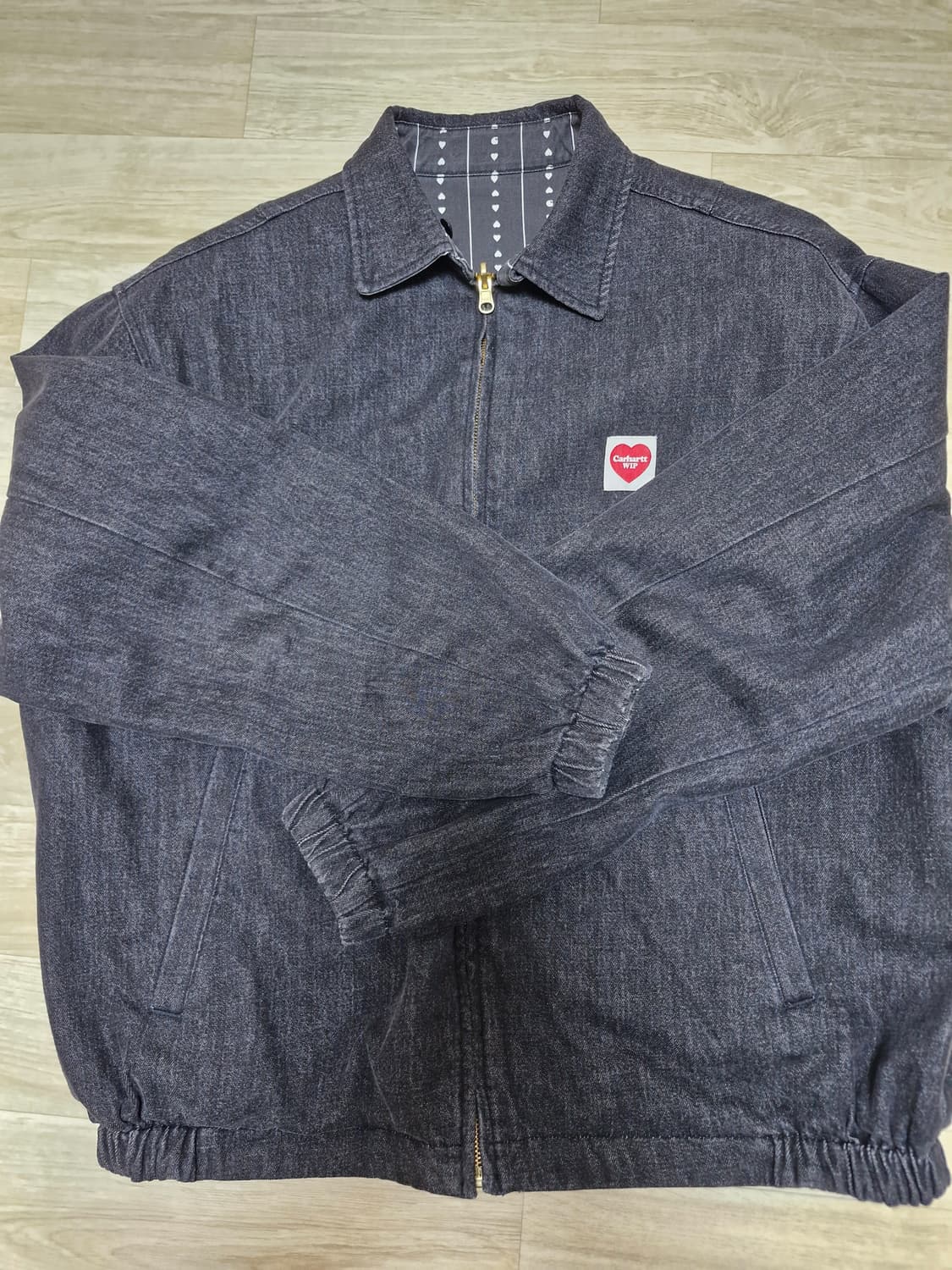 칼하트 WIP 칼하트윕 허드슨 리버시블 데님 자켓 블랙 상품이미지1