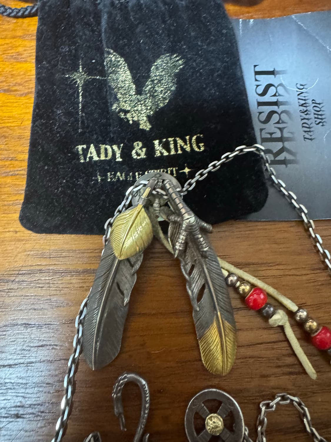 타디킹 tadyking 페더 목걸이 셋업 상품이미지2