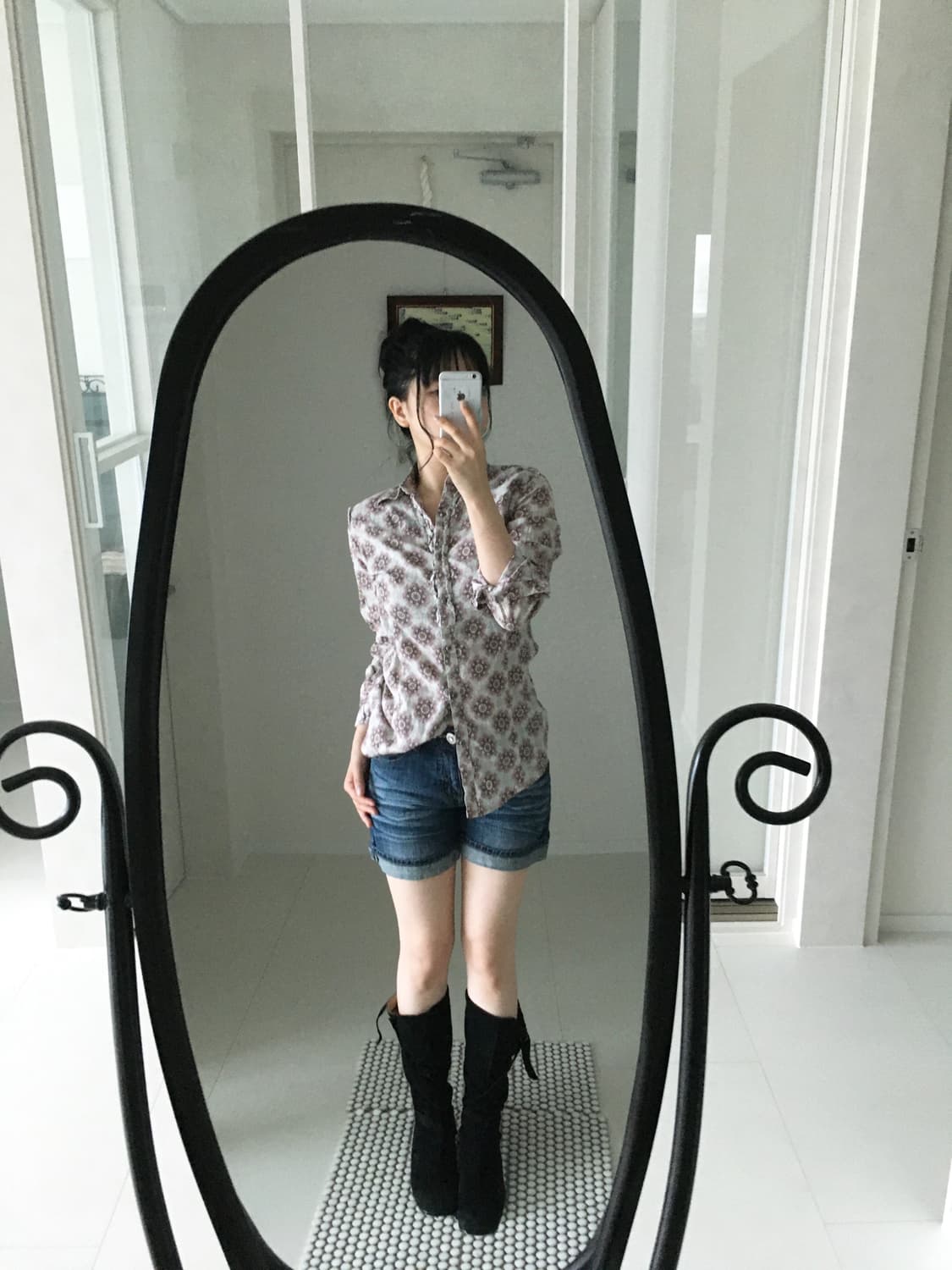 Y2K denim shorts 상품이미지4