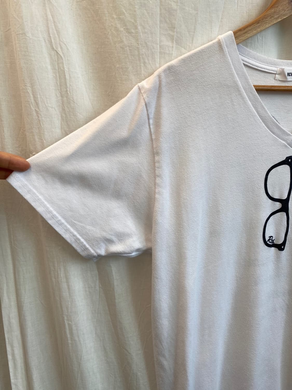 RXWB 브이넥 화이트 반팔티셔츠(XL) 상품이미지6