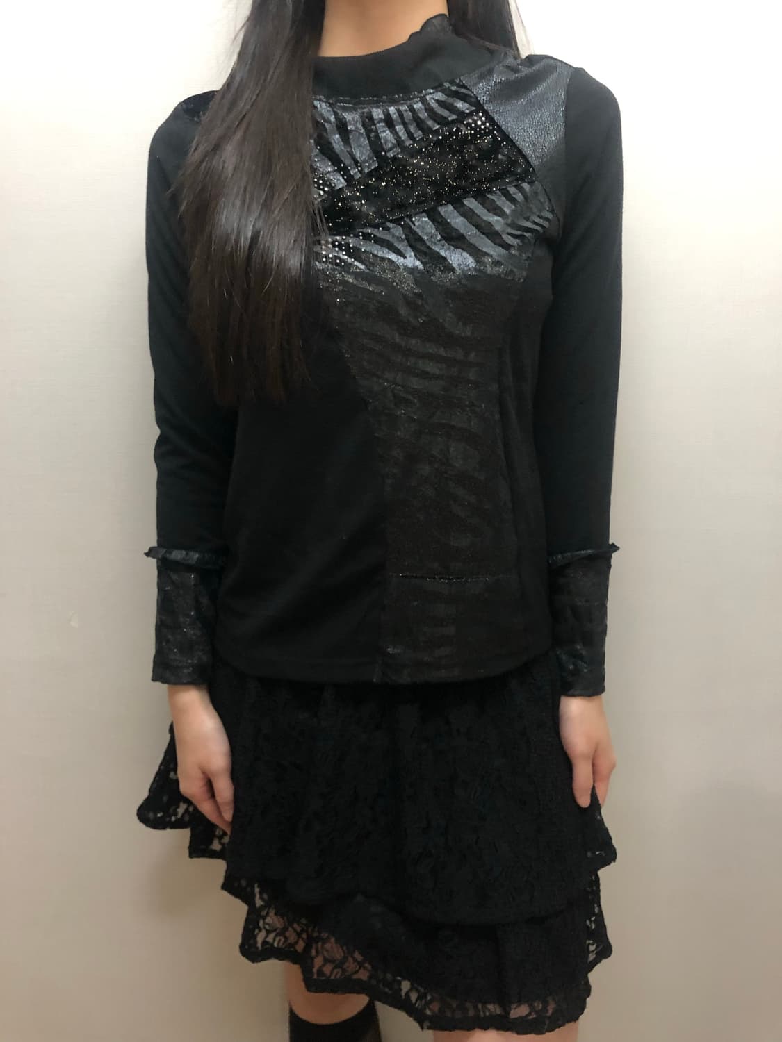 빈티지 블랙 오리엔탈 탑 상품이미지8