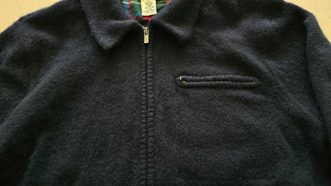 L.L.BEAN 엘엘빈 셔틀랜드 울 집업 니트 XL 네이비 상품이미지3