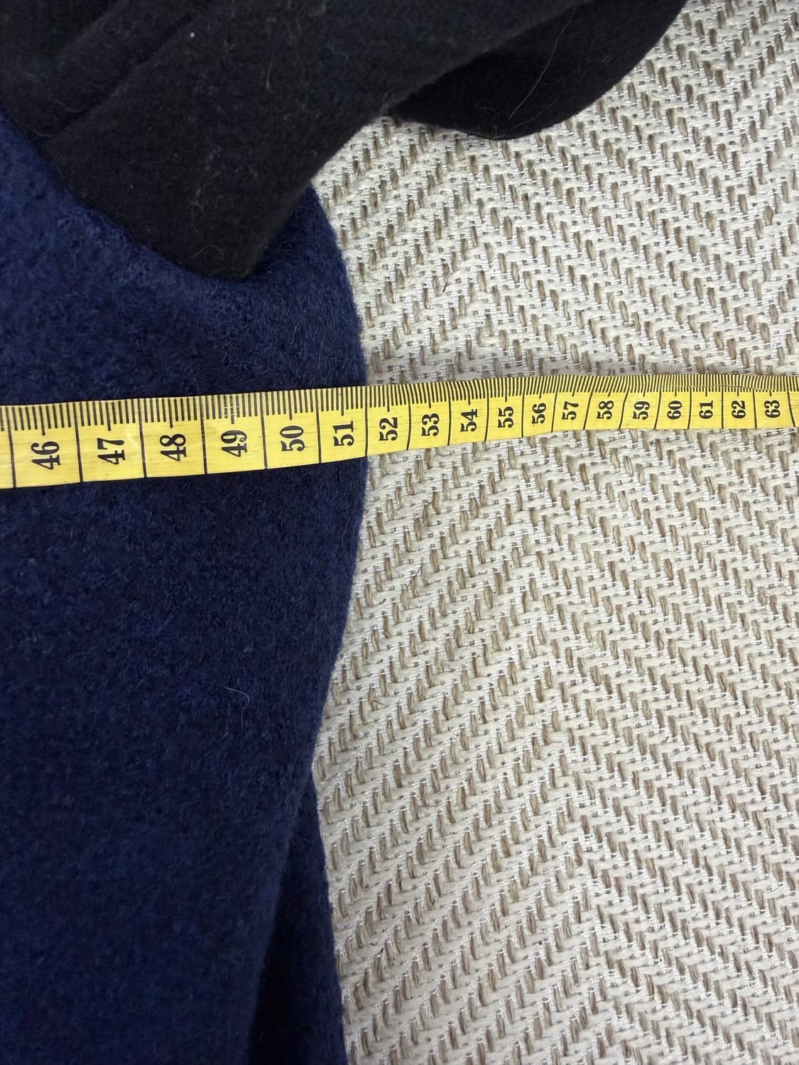 정품) 산드로 여성 배색 코트 네이비/블랙 38 상품이미지8