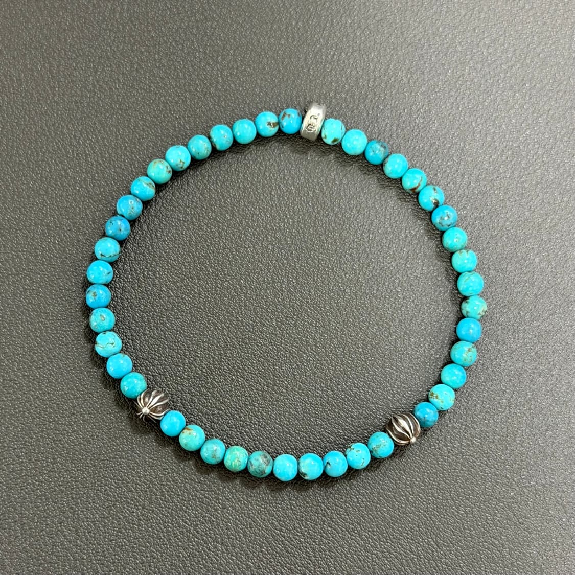 크롬하츠 BEAD 4mm 터키석 비즈 팔찌 상품이미지1