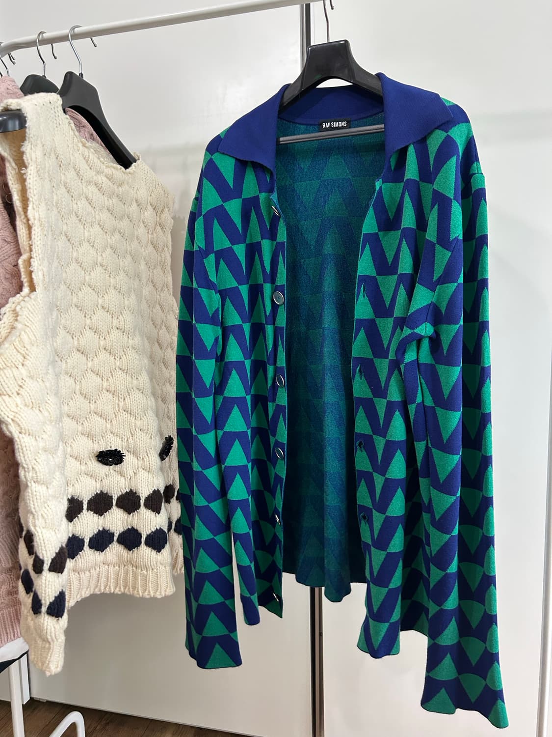 라프시몬스 지오메트리 니트 자켓 상품이미지4