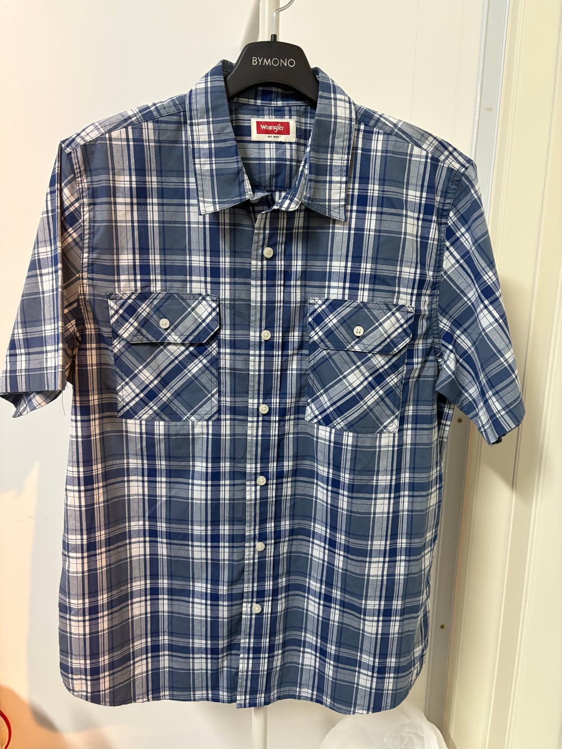 Wrangler 체크 반팔 셔츠 M/M 상품이미지1