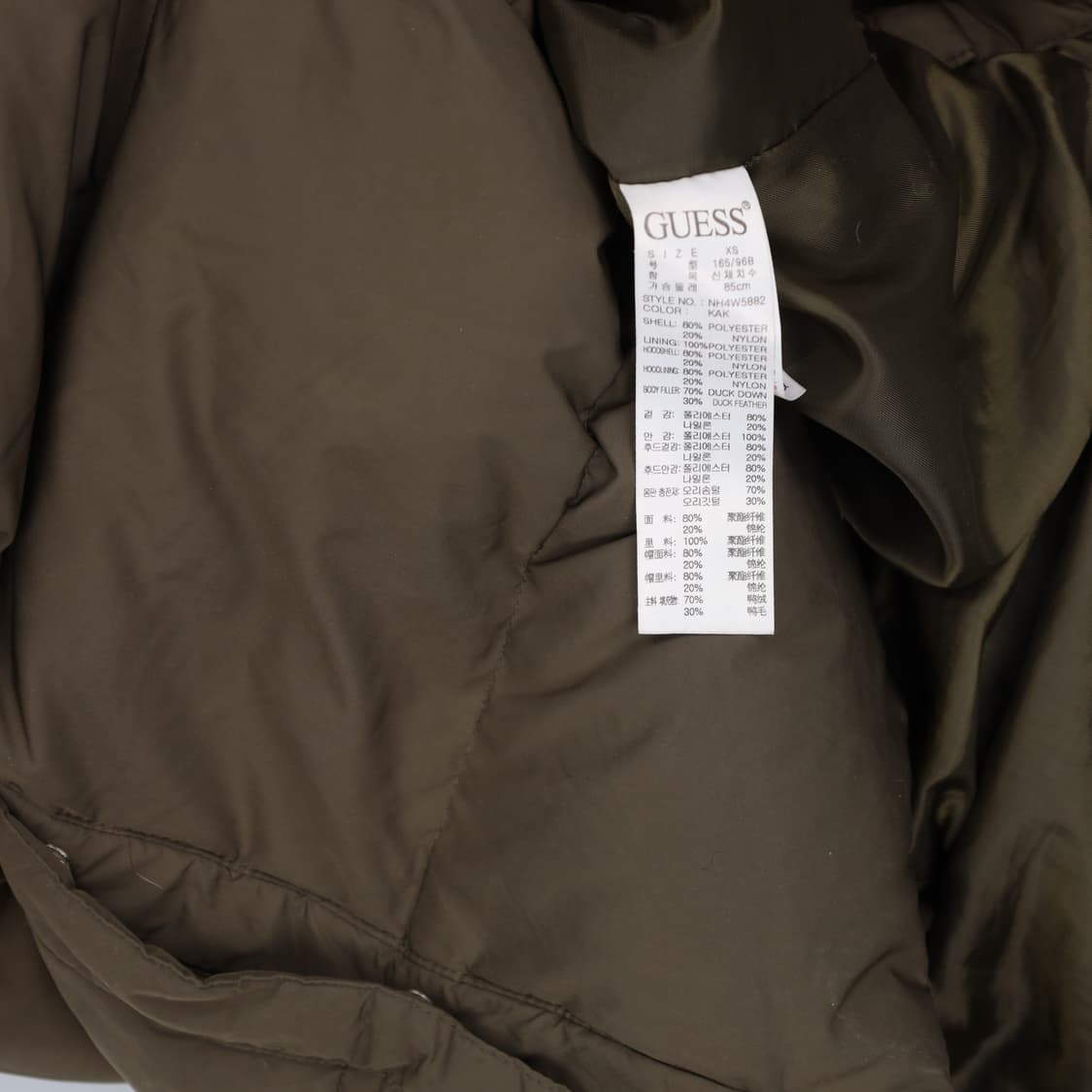 [XS] 게스 덕다운 롱패딩 점퍼 0116H1 상품이미지4