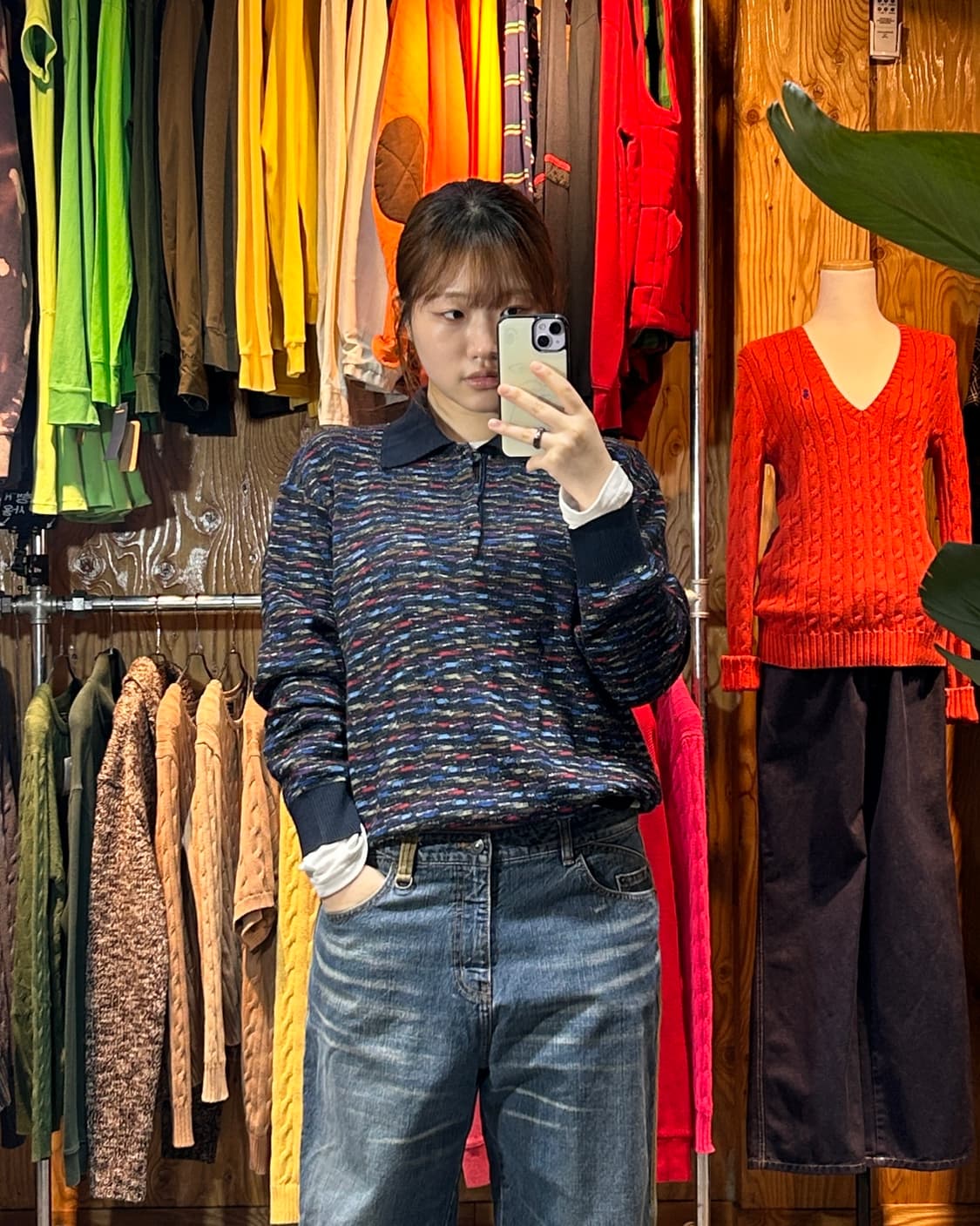 S 미쏘니 스포츠 다크 믹스 카라 니트 상품이미지1