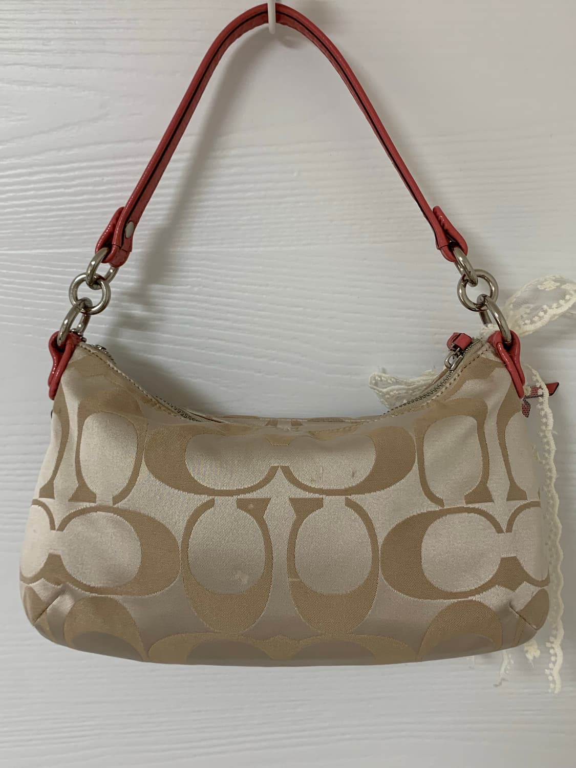 Coach pink ivory y2k shoulder bag 상품이미지6
