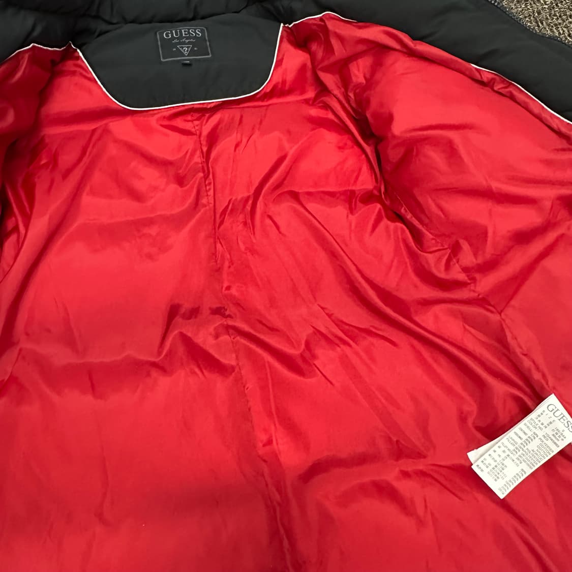 GUESS 게스 여성 덕다운 롱패딩 레드 S 상품이미지7