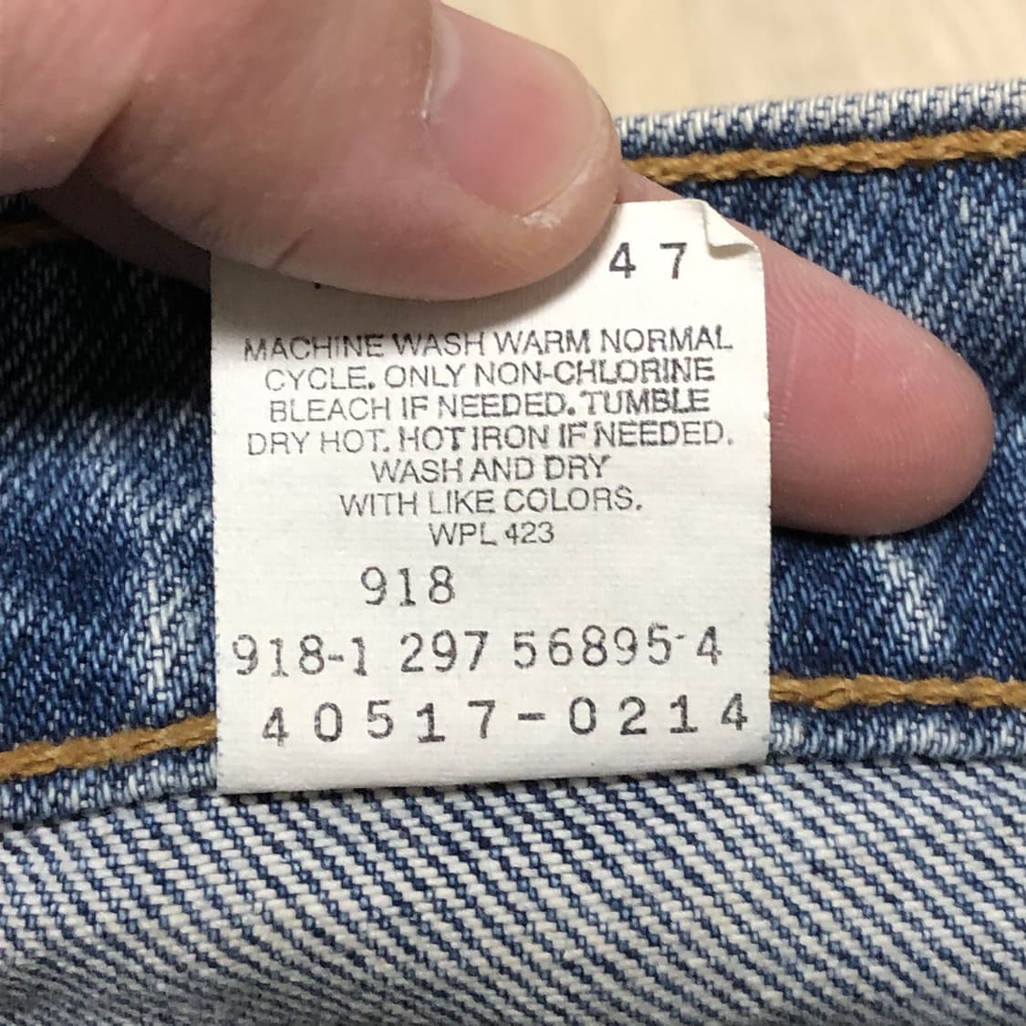 (31) 90's 리바이스 517 미국제 오렌지탭 부츠컷 연청 데님 상품이미지7
