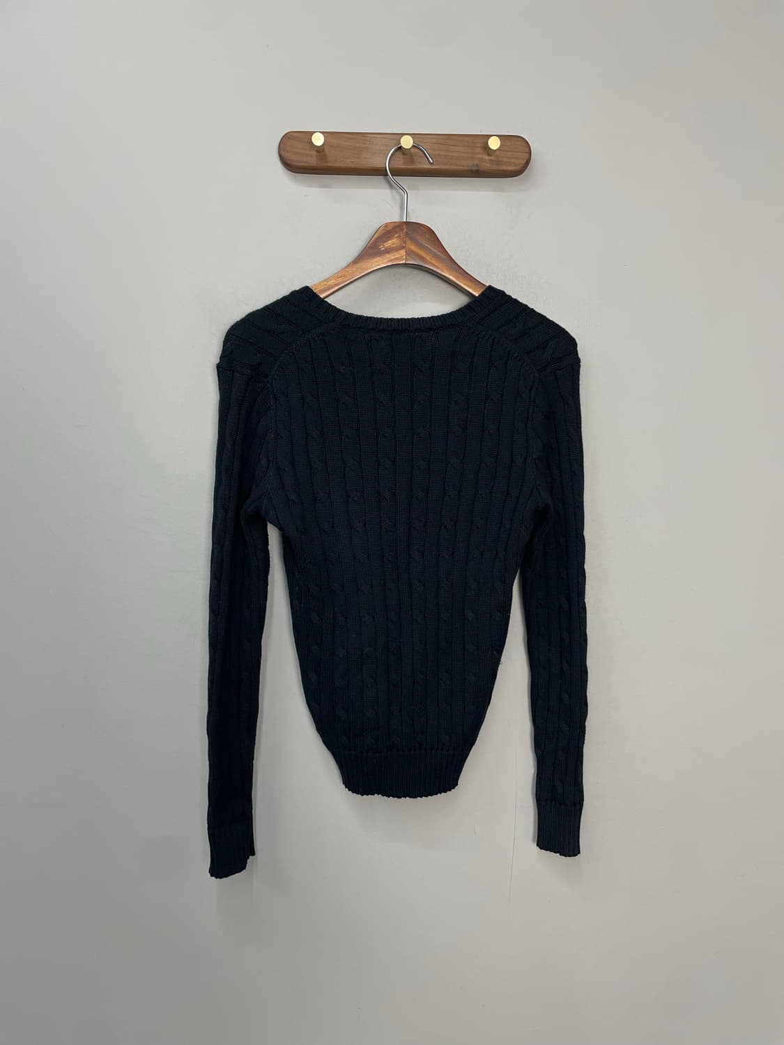 폴로 랄프로렌 블랙 케이블 브이넥 니트 H1035 상품이미지4