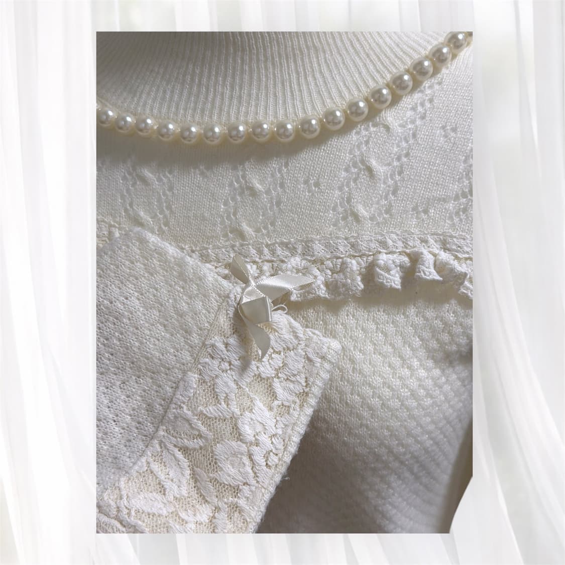 리즈멜로 비즈 레이스 니트 상품이미지3