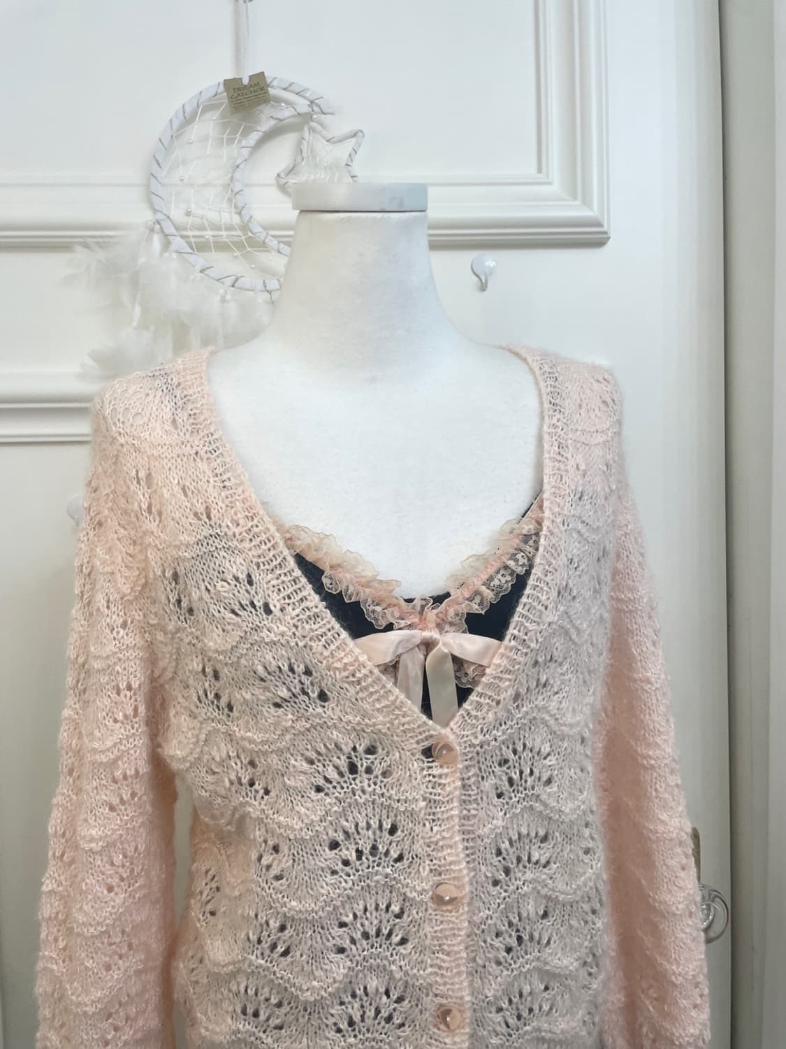 coral crochet twinkle lovely cardigan 상품이미지6