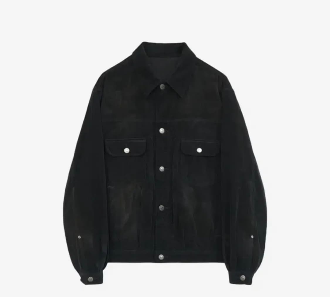 폴리테루 유즈드 트러커 자켓 코듀로이 멀티 페이디드 블랙 4 상품이미지1