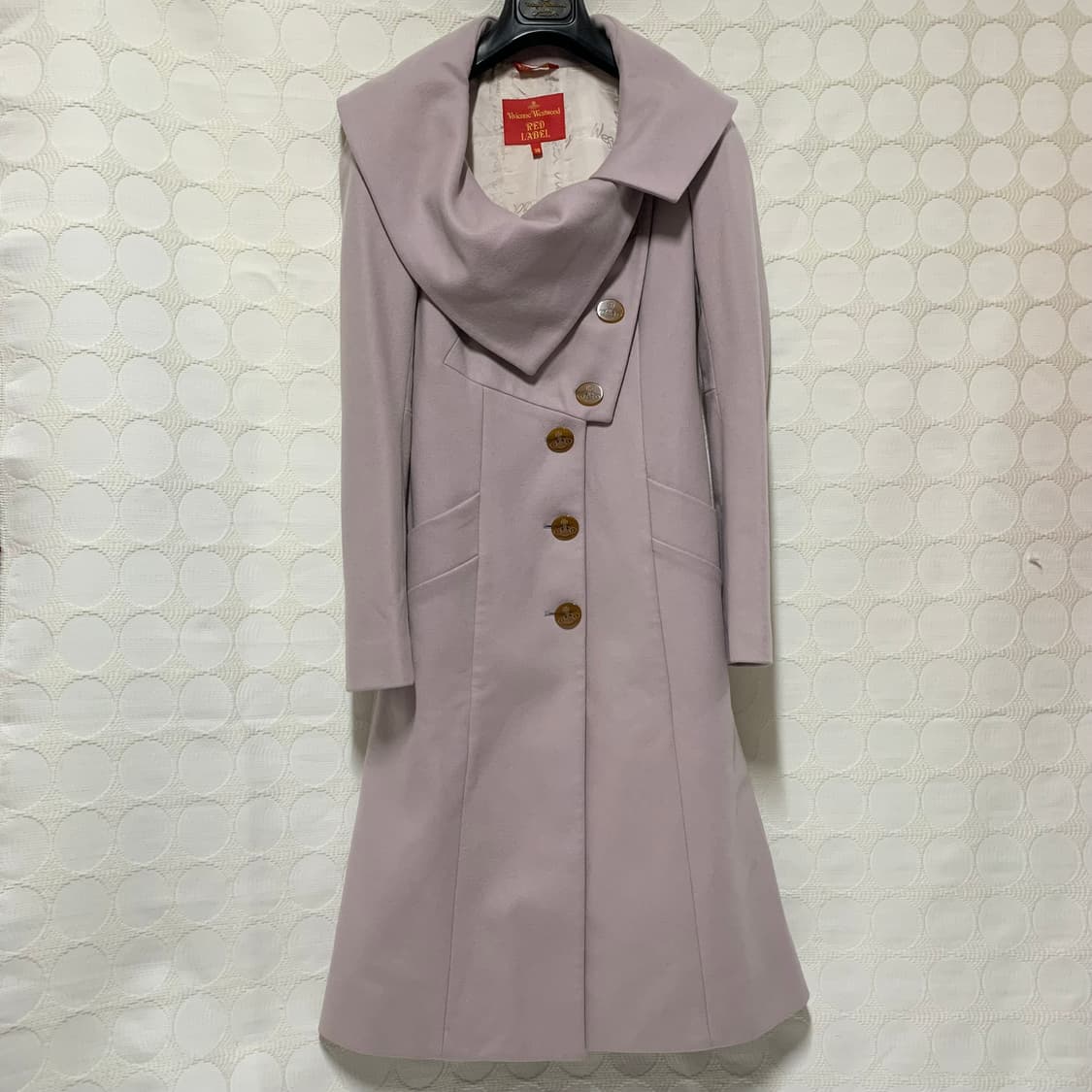 vivienne westwood 울 드레이프 카라 롱코트 상품이미지4