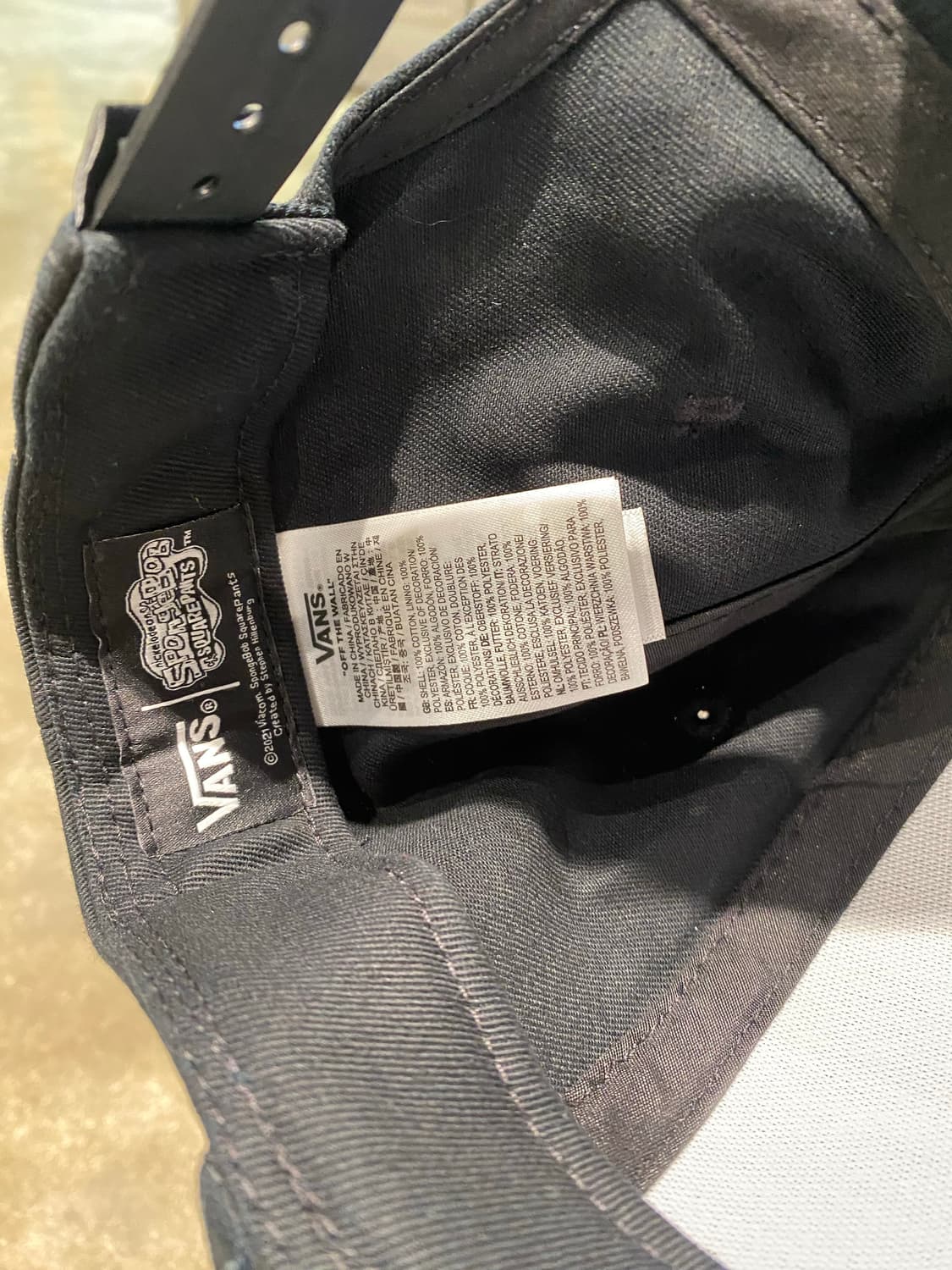 반스 스펀지밥 스냅백 모자 상품이미지5