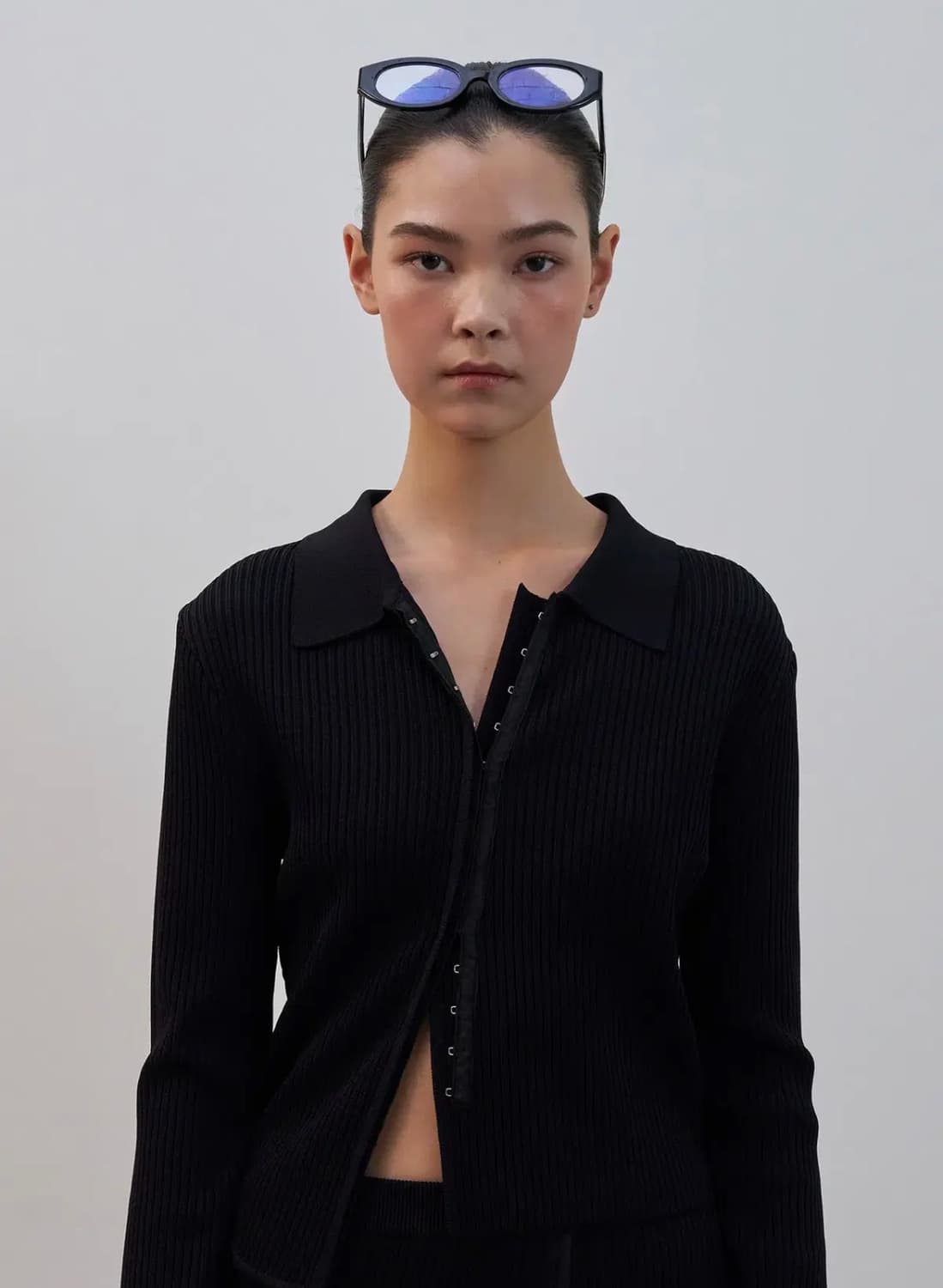 LCDC 립 후크 가디건 black 상품이미지1