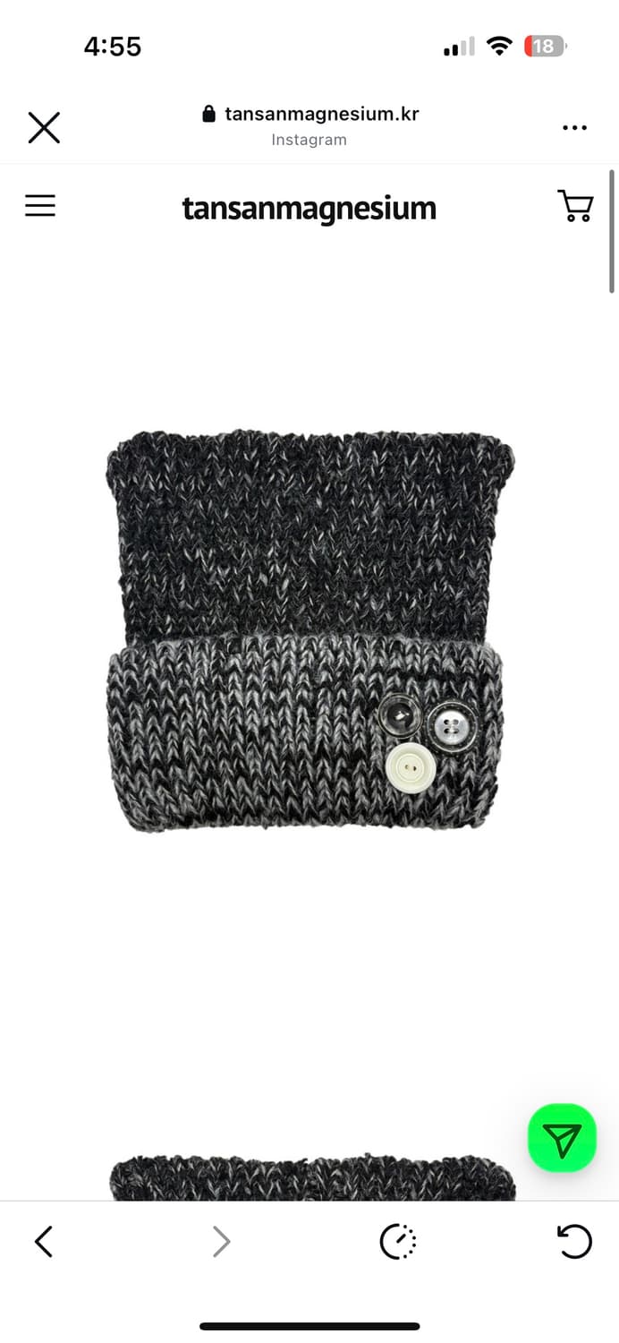 버튼 캣 비니 (블랙) 새상품 상품이미지1