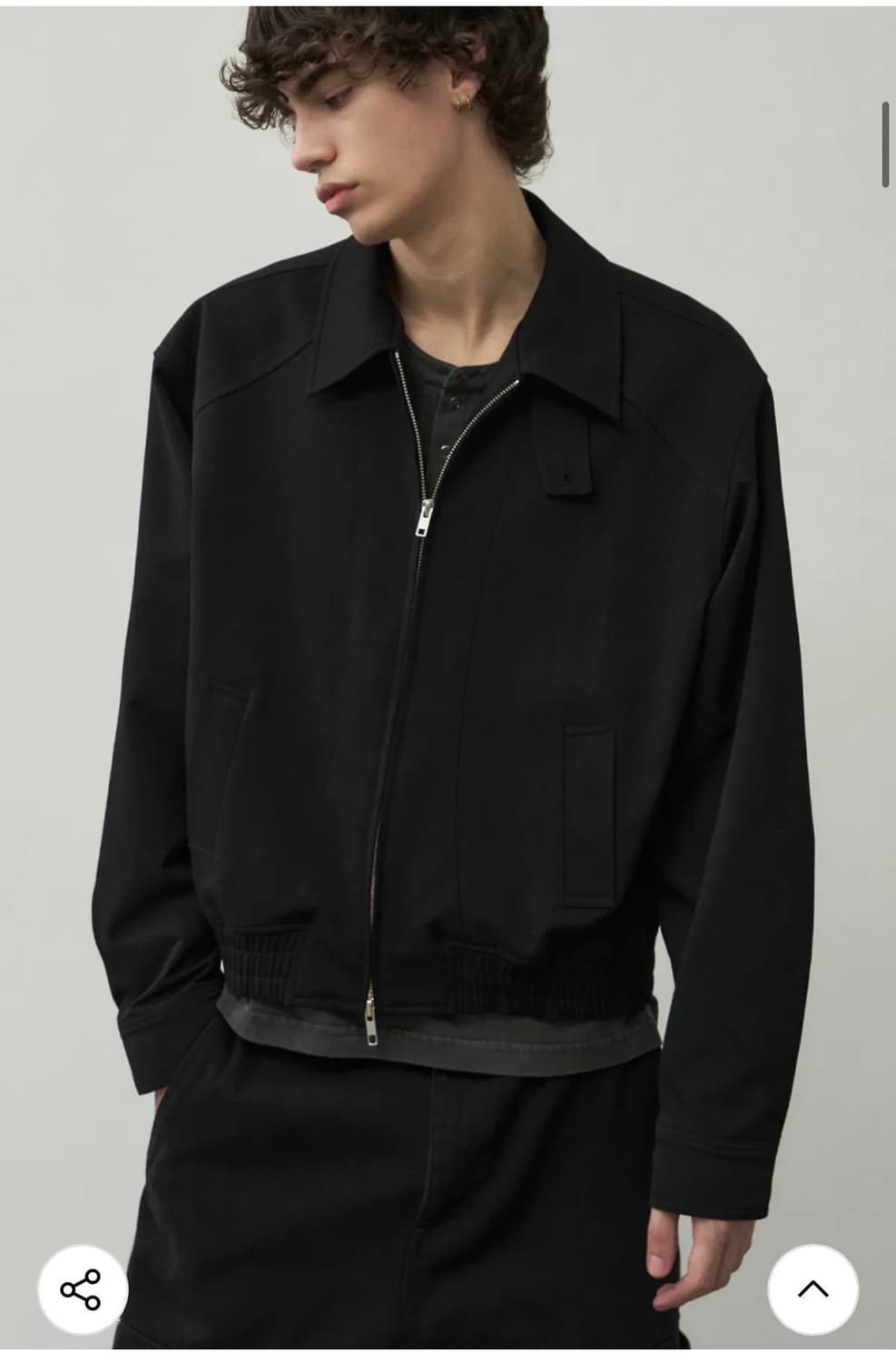 (새상품)(L) [데일리룸X알리스] 소프트 그레인 울 블루종 자켓 상품이미지2