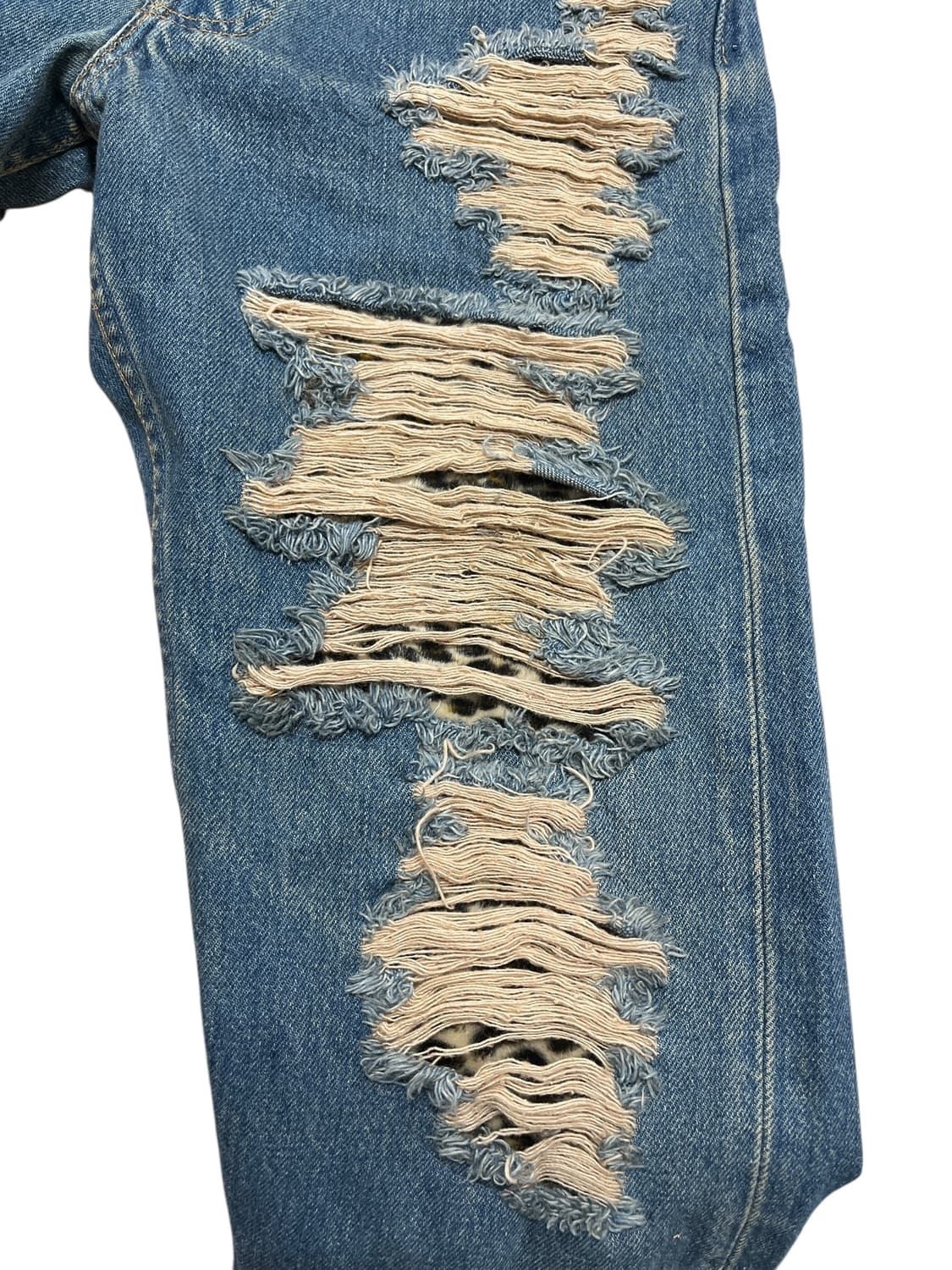 90s 리바이스 501 레오파드 커스텀 데님 상품이미지6